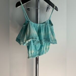 Jen’s Little Pirates Aqua Ruffle Tank Top – Size XS (4–5 Years)